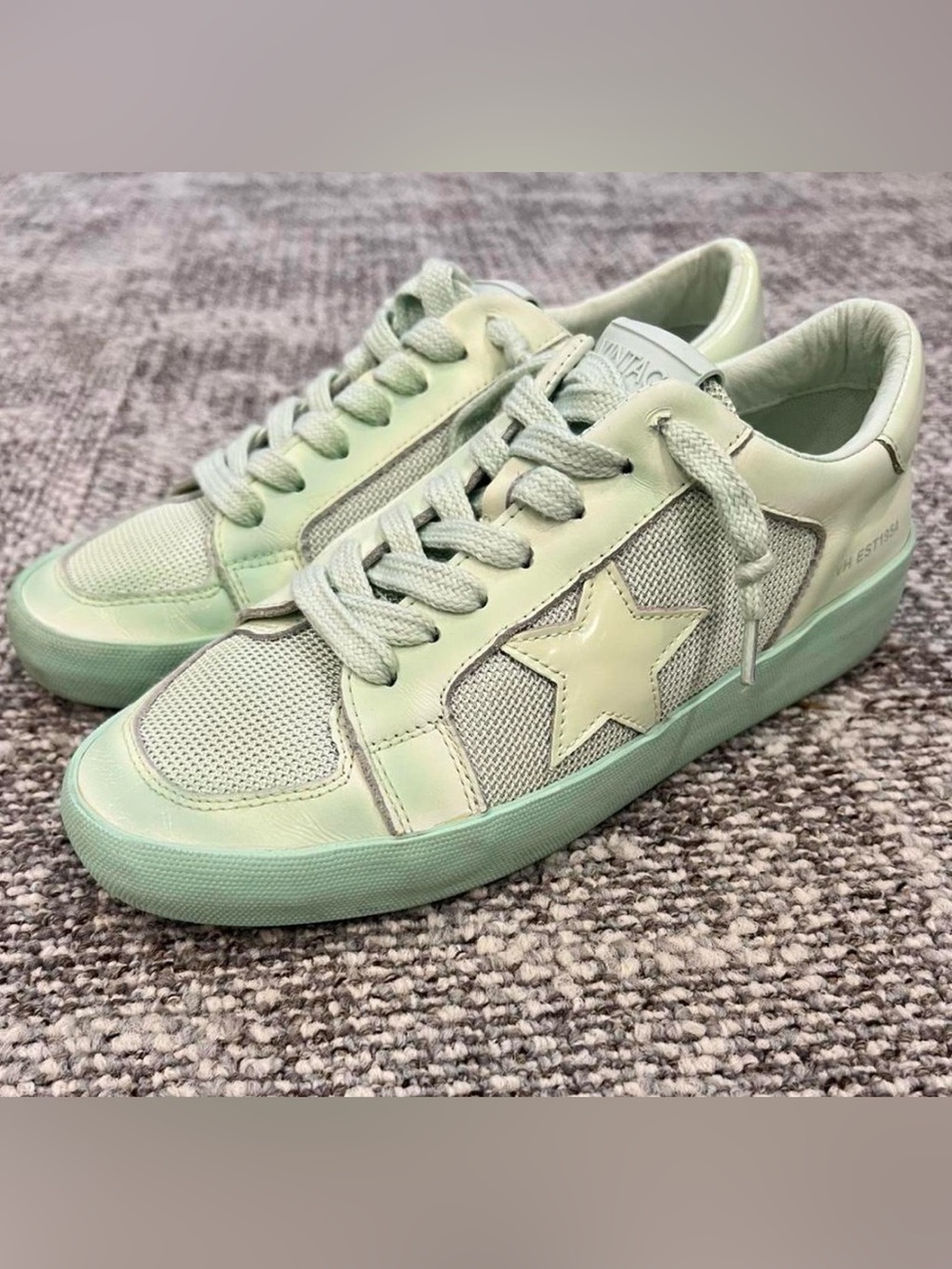 Vintage Havana Mint Green Star Sneakers